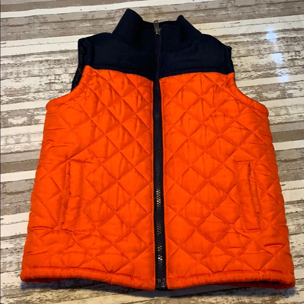 Gymboree Boys Orange Puffer Vest